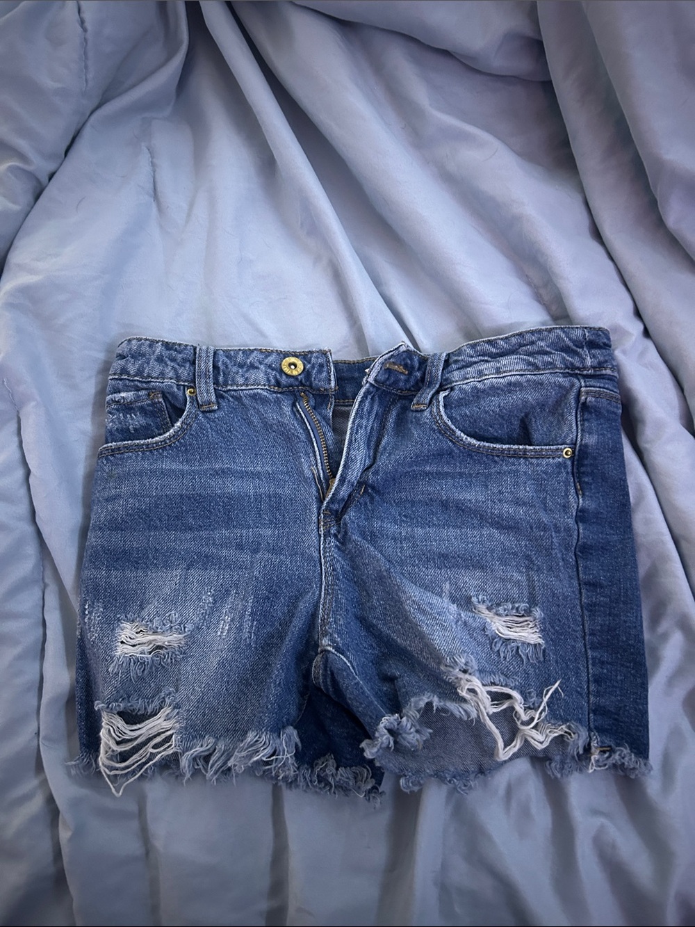 YMI Distressed Blue Denim Kids' Shorts